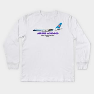 Airbus A380-800 - China Southern Airlines Kids Long Sleeve T-Shirt